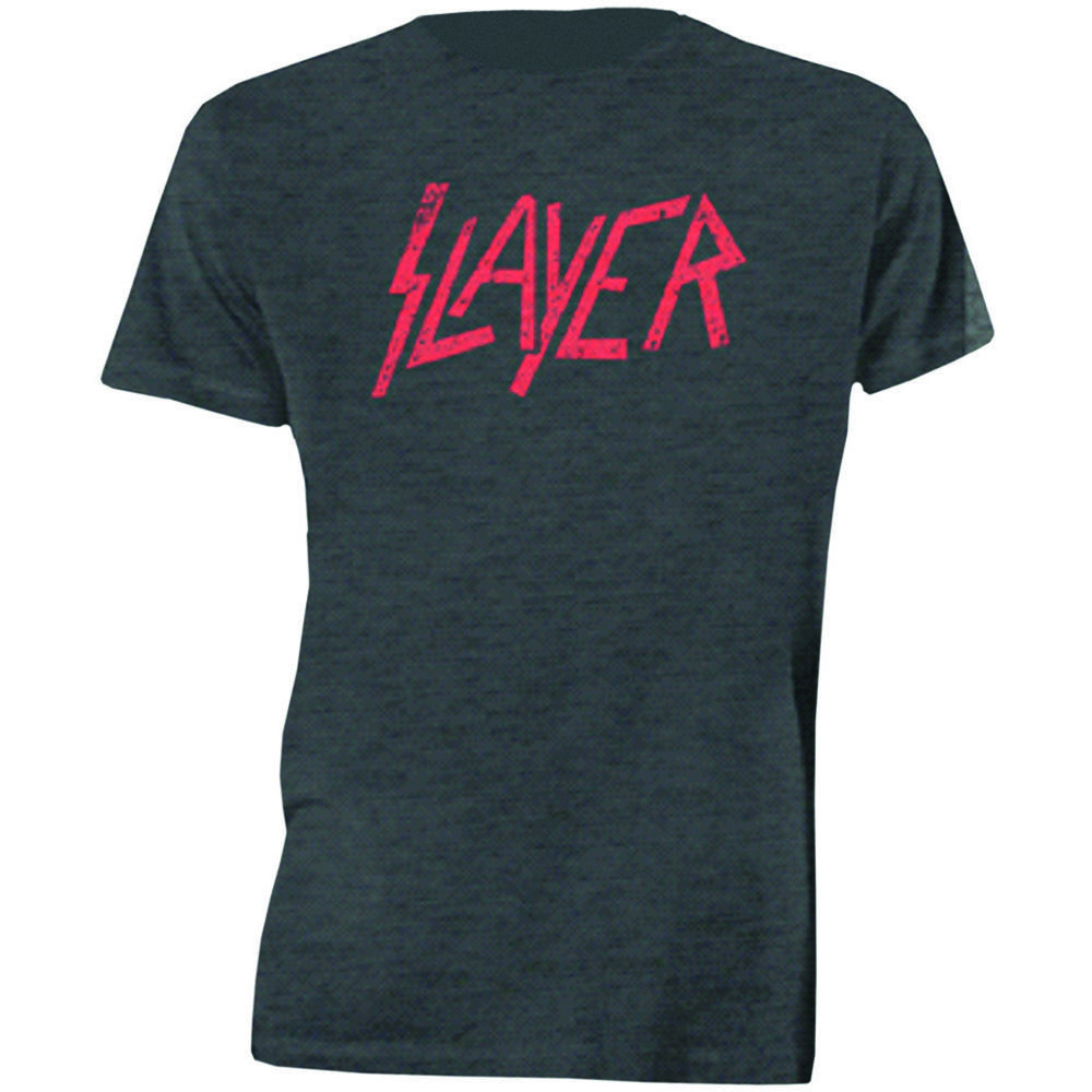 Slayer - Distressed Logo Herren TShirt - Grau